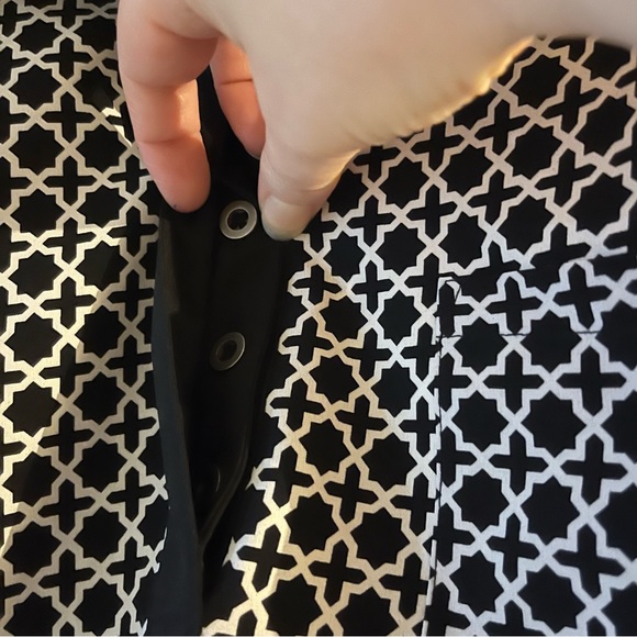 Ricki’s black and white polo style 3/4 sleeve blouse - Picture 6 of 10